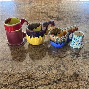 Peter Shire Multicolor Ceramic Mug Set